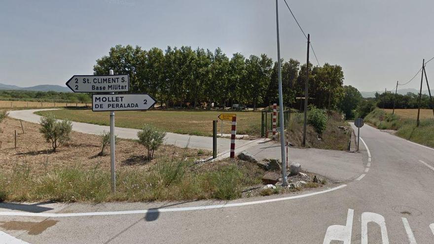 L&#039;entrada de la carretera de Masarac a Mollet.