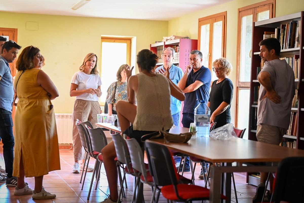 Alegría, en la reunión con vecinos de este miércoles.