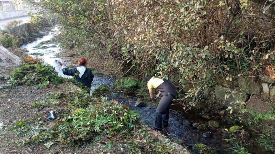Trabajo, ayer, en el cauce del río. |  FdV