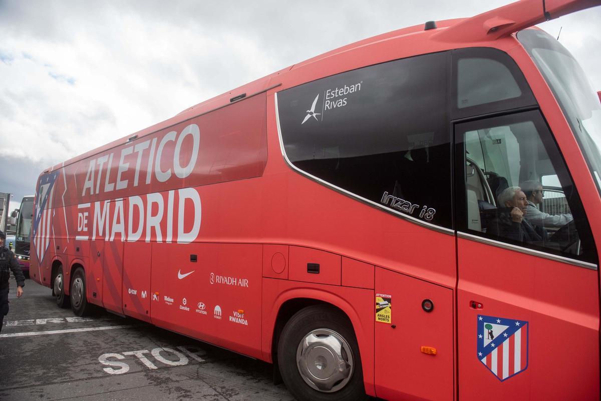 Llegada a A Coruña del Atlético de Madrid para el partido de Copa ante el Deportivo Llegada a A Coruña del Atlético de Madrid para el partido de Copa ante el Deportivo