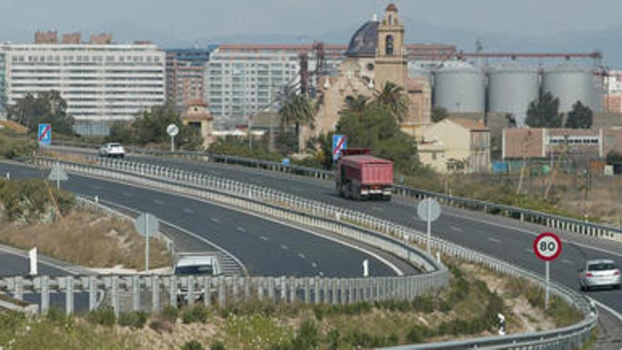 La autovía del Saler (CV-500) en la entrada a Valencia.