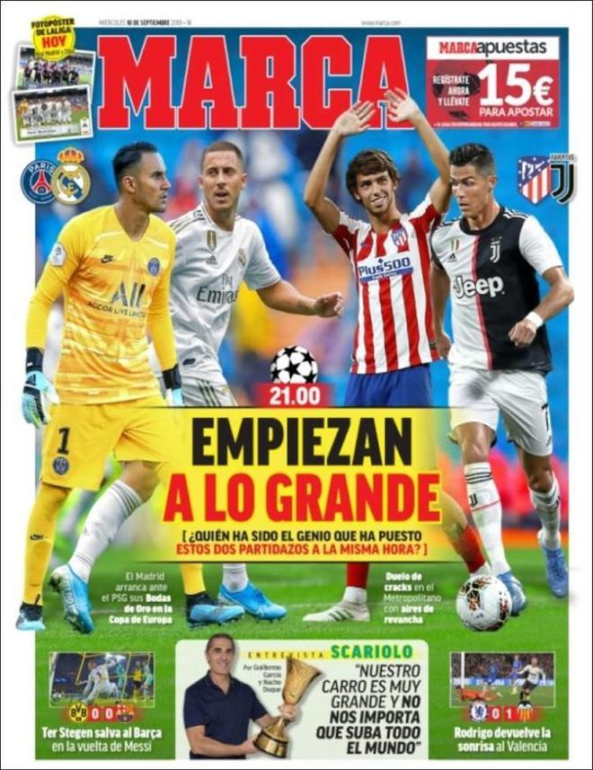 Portada del Marca del 18 de septiembre de 2019