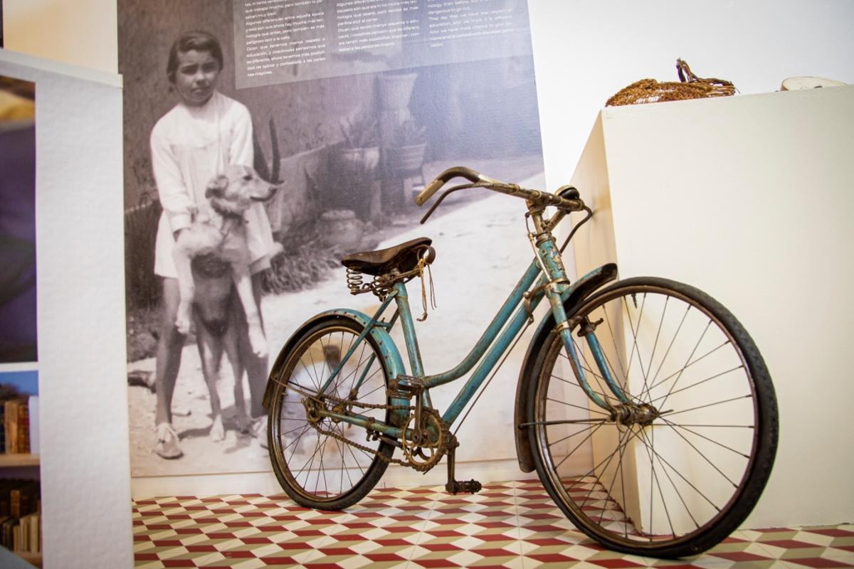 Una bicicleta en la exposición.