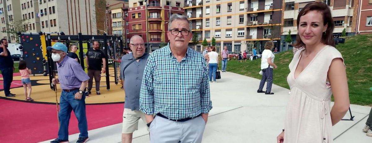 Vázquez y Delia Camponanes, el día de la inauguración del parque. | D. O