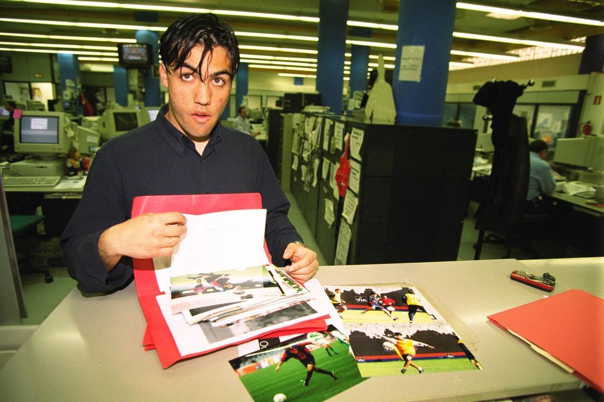Mario, en la redacción de SPORT