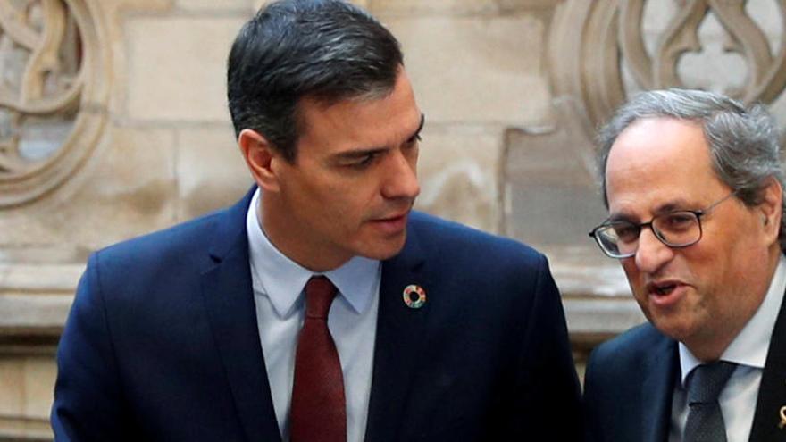 Quim Torra, con Pedro Sánchez.