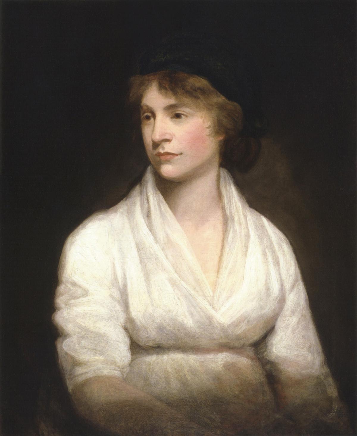 Mary Wollstonecraft (1759-1797). Una de las primeras escritoras profesionales, algo impensable para las mujeres del siglo XVIII. Su obra Vindicación de los derechos de la mujer es el primer texto reconocido de la filosofía feminista.