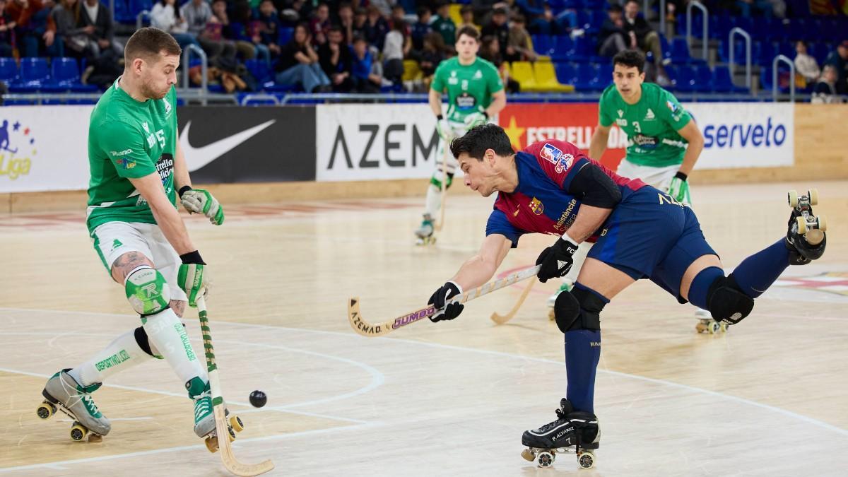 Pablo Álvarez, durante el partido de liga contra el Liceo