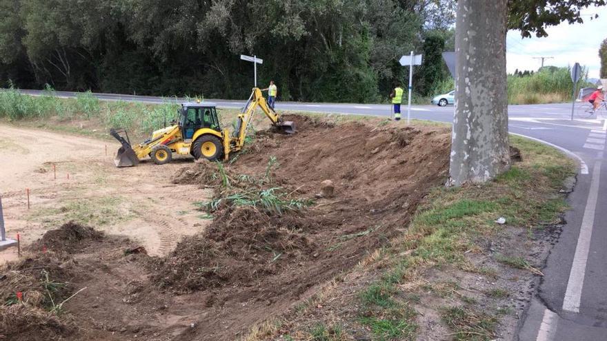 Una màquina treballant a la zona