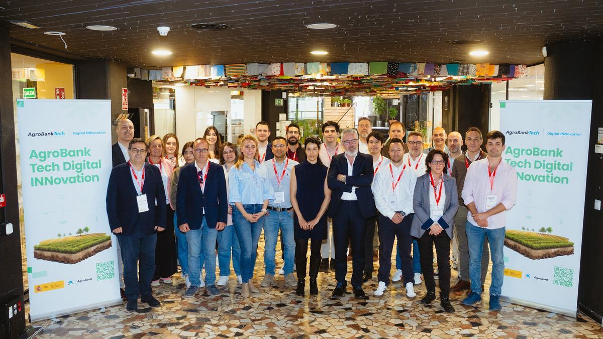 Las start-ups ganadoras durante la sesión que ha dado comienzo al programa de AgroBank