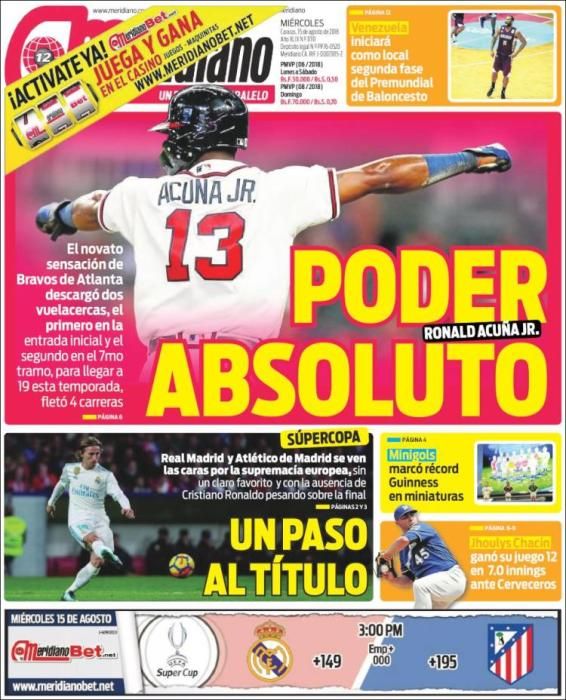 Portadas de los diarios deportivos