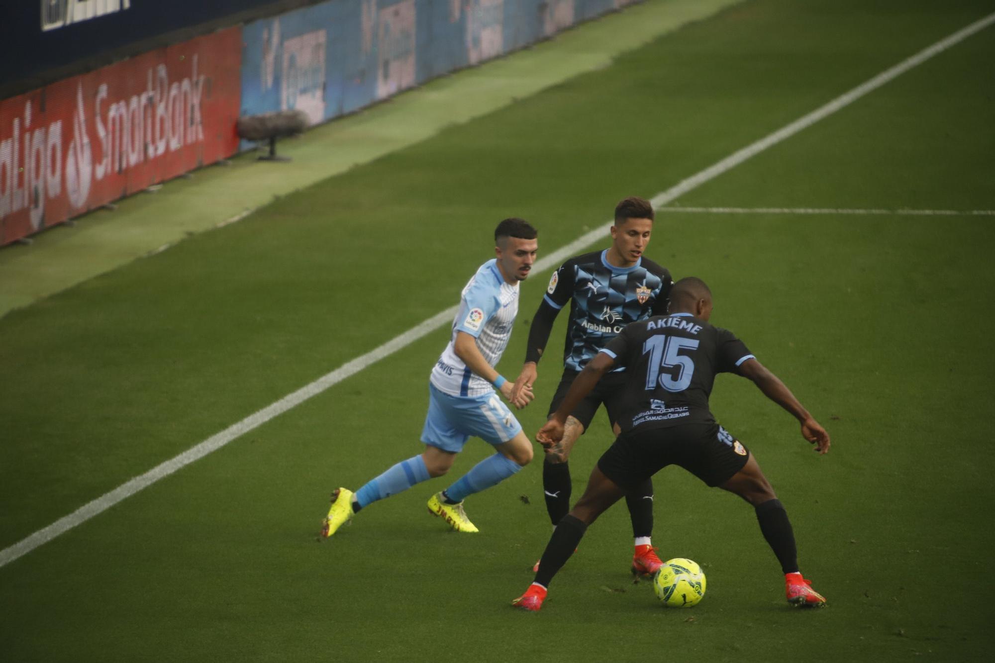 Partido de la Liga Smartbank entre el Málaga CF y el Almería