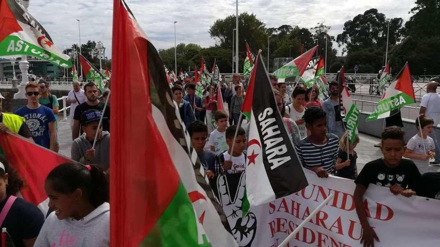 Manifestación de apoyo al pueblo saharaui y sus presos políticos