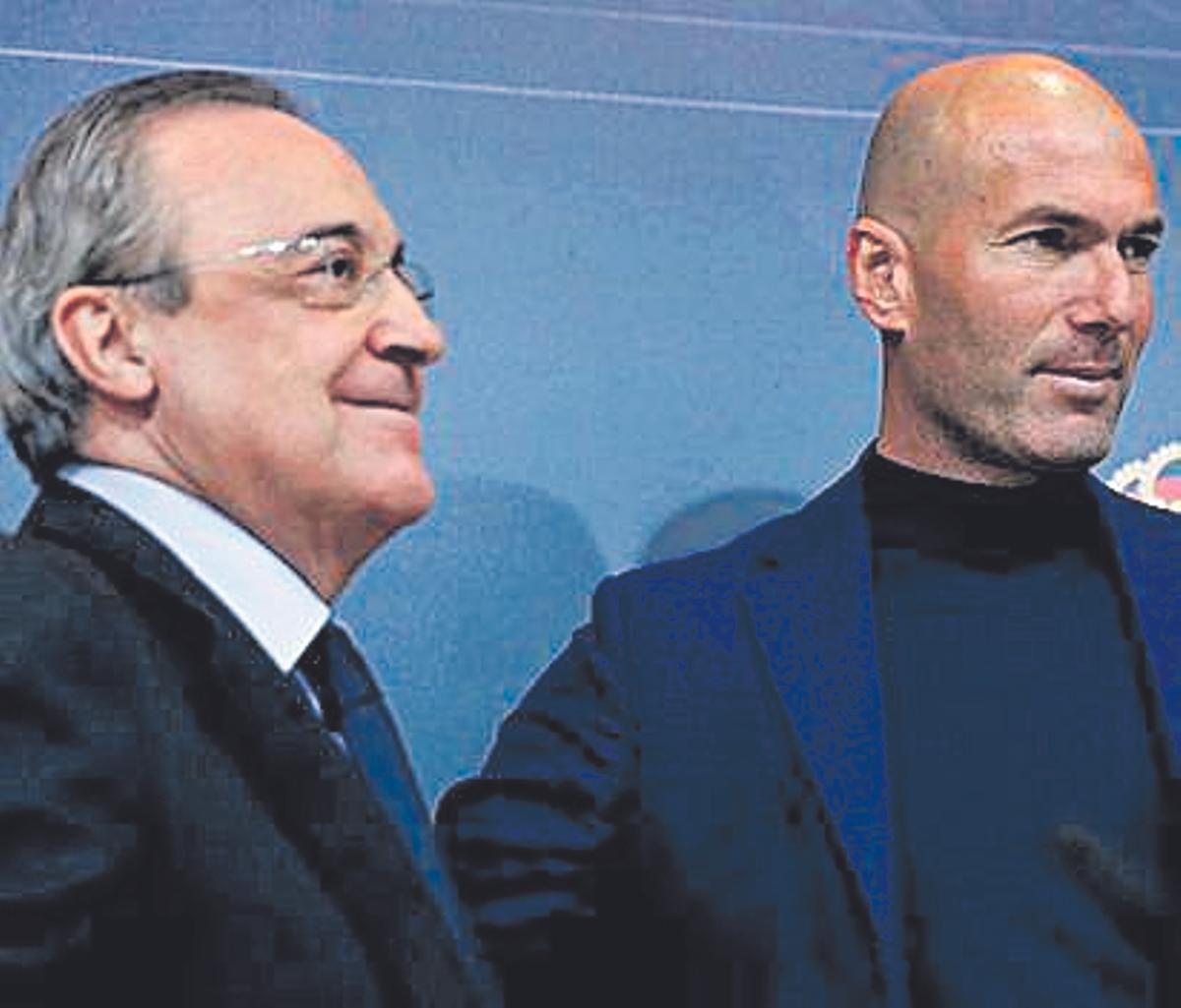 Florentino Pérez y Zinedine Zidane.