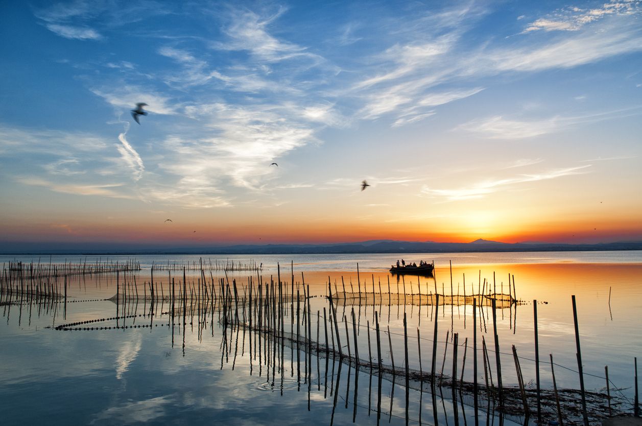 Atardecer en la Albufera de Valencia