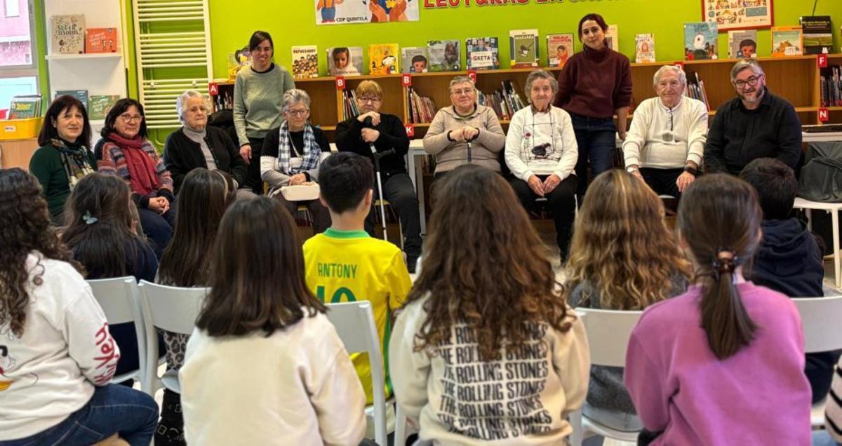 Un momento de la sesión de ayer en el CEIP Quintela.