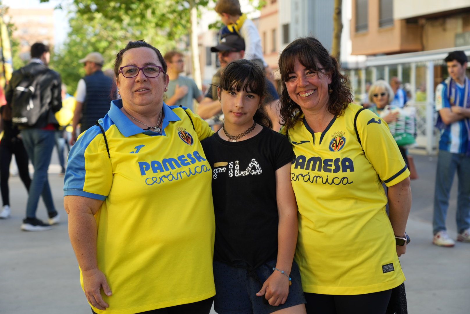 La afición del Villarreal en el partido contra el Espanyol en La Cerámica