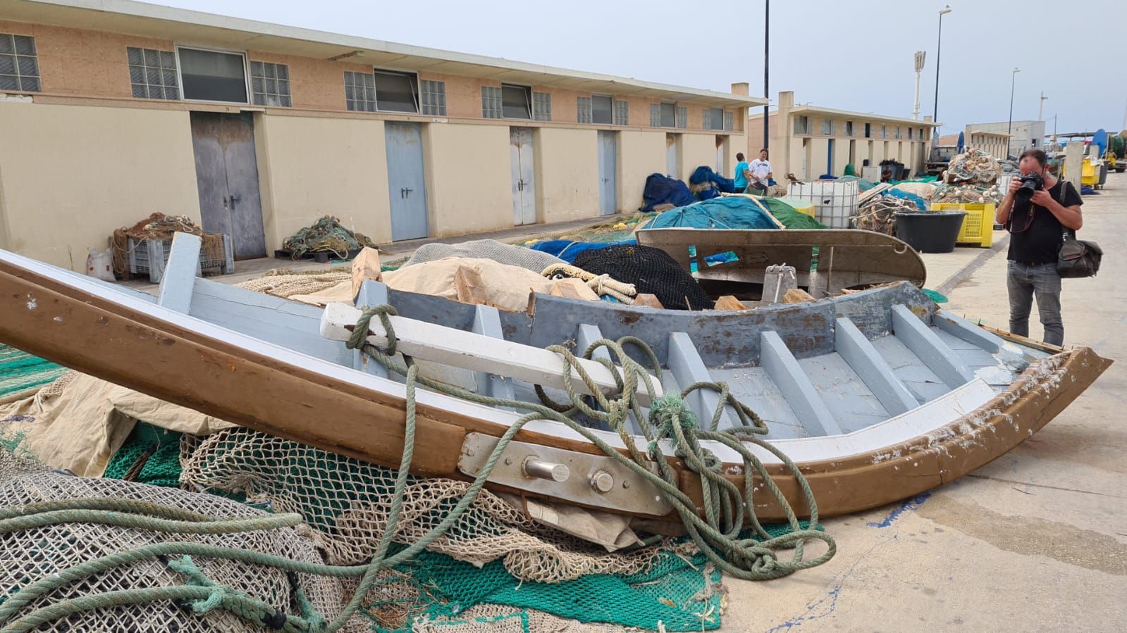 Los efectos del pequeño "tsunami" en Santa Pola