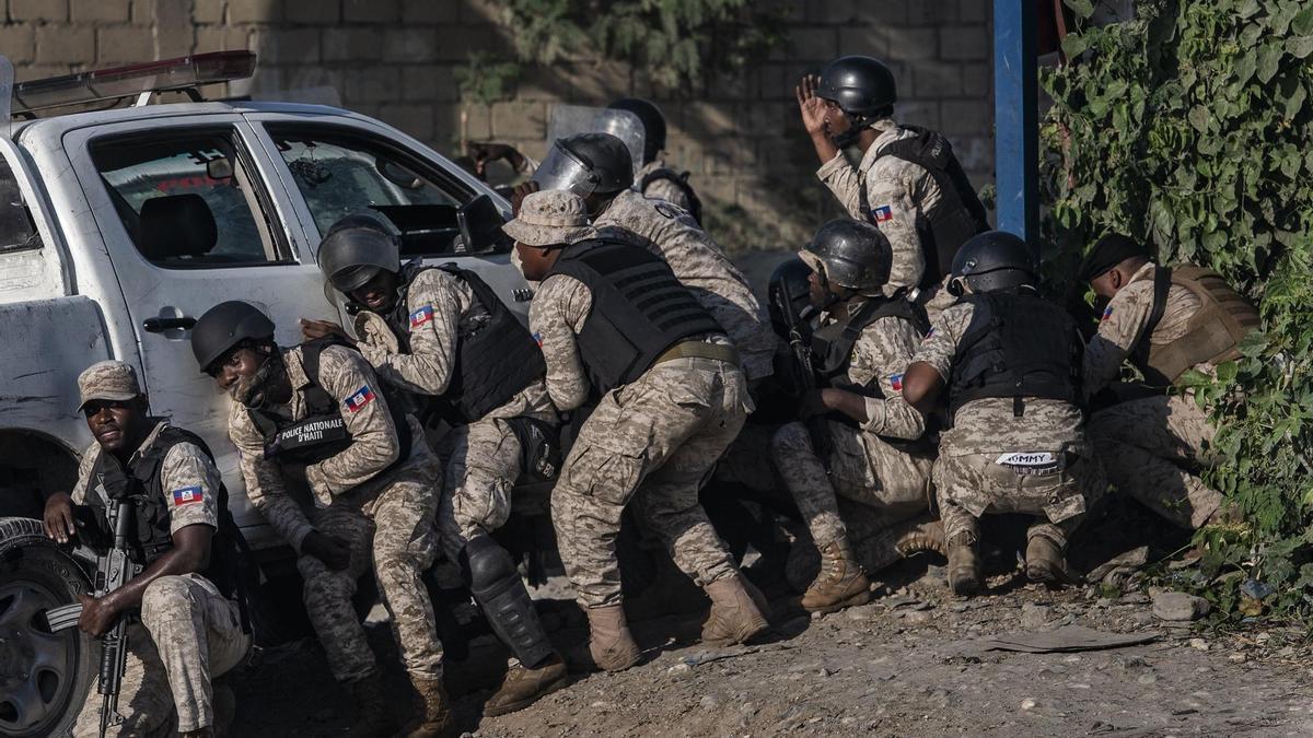 Grupo de policias haitianos, en una imagen de archivo.