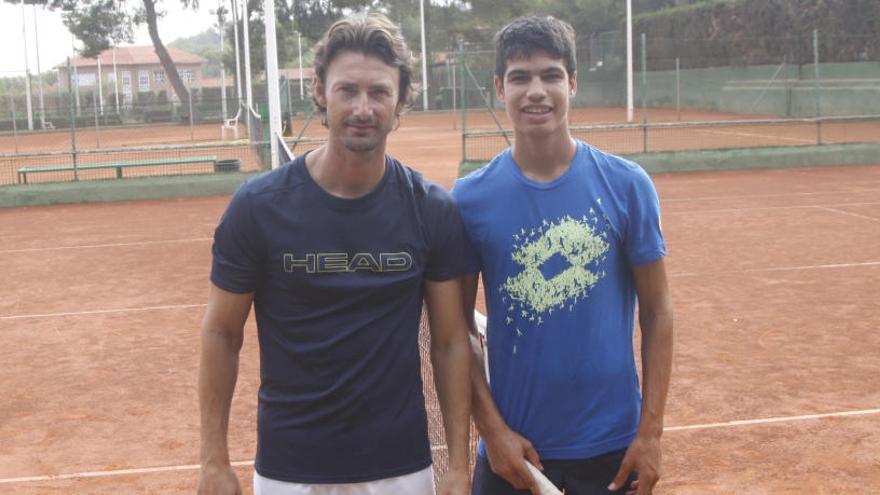 Carlos Alcaraz con Juan Carlos Ferrero