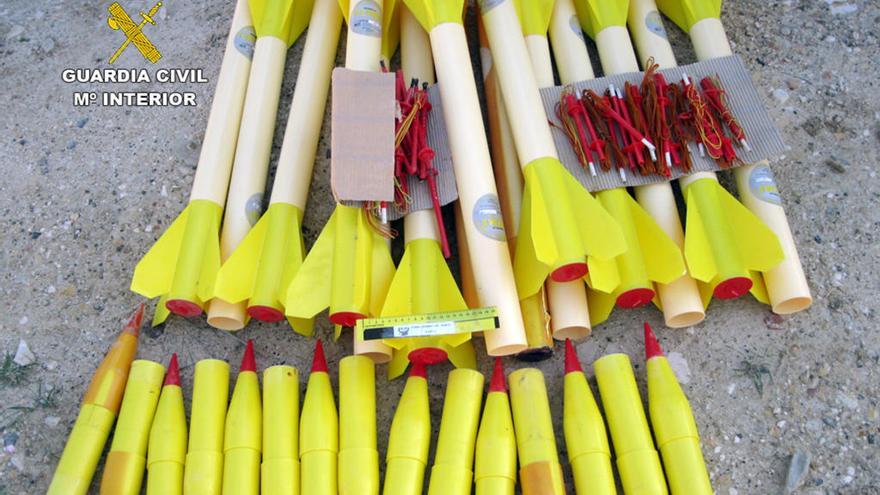 Desactivan en Cehegín una quincena de cohetes antigranizo