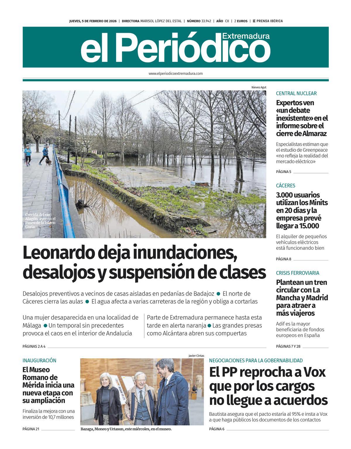 Consulta la portada correspondiente al día 5 de febrero de 2026