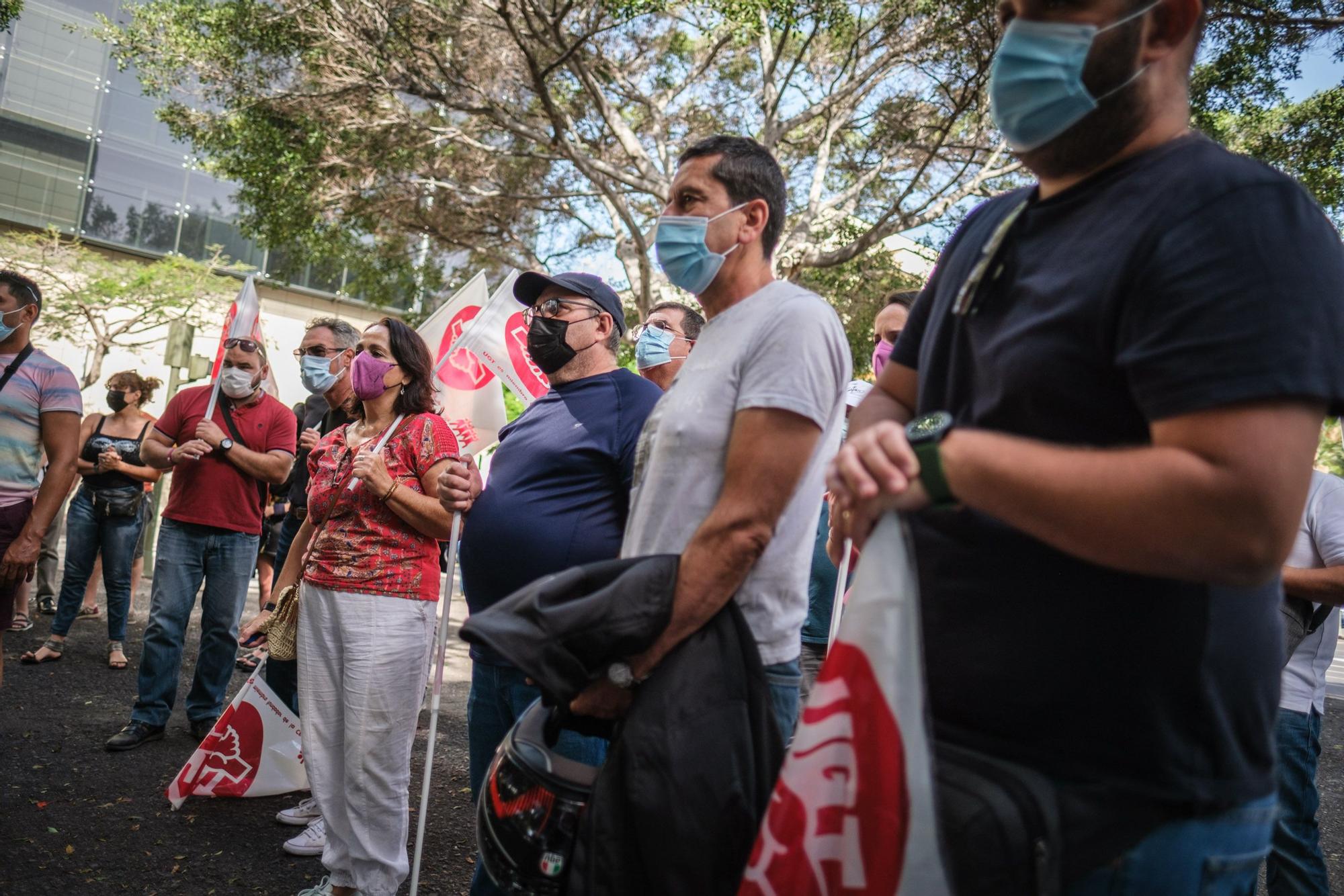 Concentración de trabajadores de JSP en Tenerife