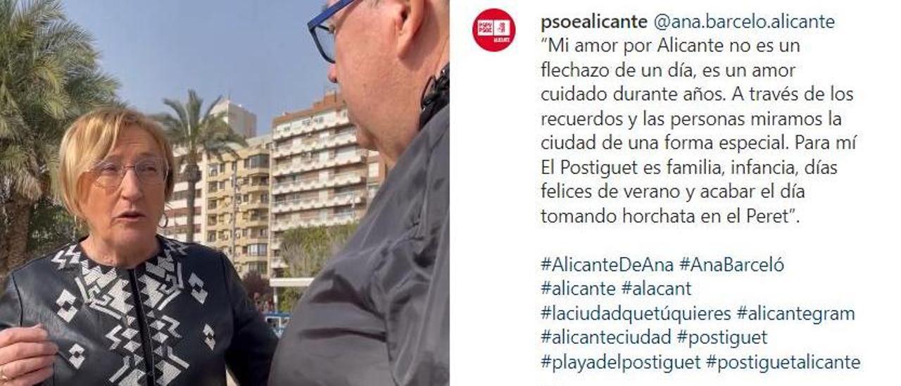 Un instante del vídeo de Barceló, en el Postiguet