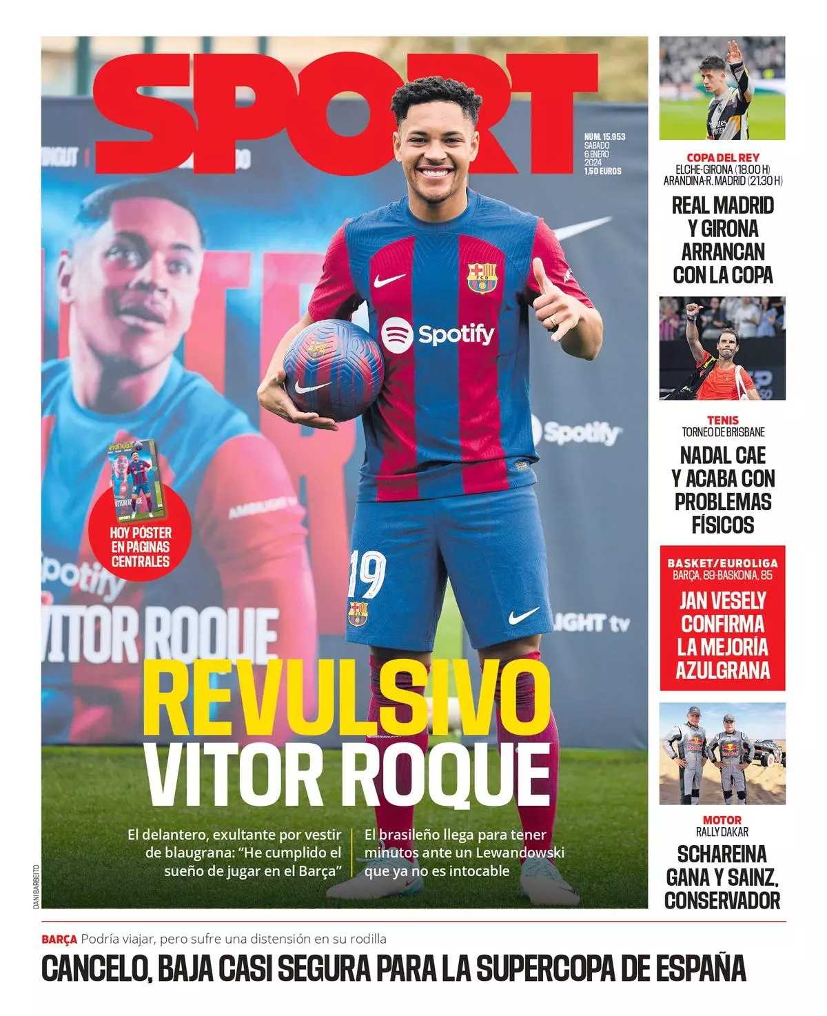 La portada de Sport del sábado 6 de enero