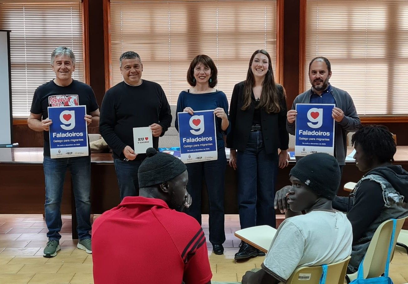Acto de presentación do proxecto na confraría de pescadores de Malpica.