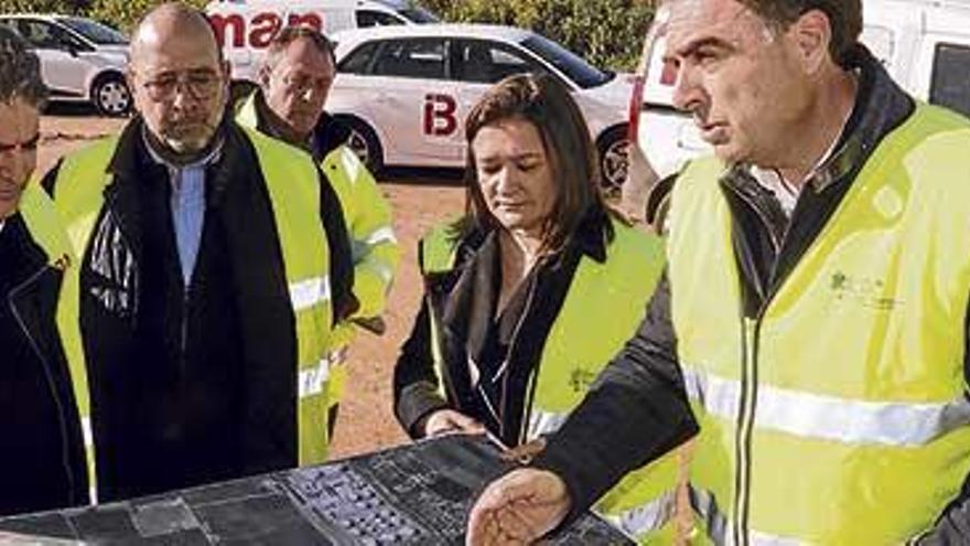 Visita de obras del segundo cinturón de Mercedes Garrido y José Hila, sin nadie de Més o Podemos.