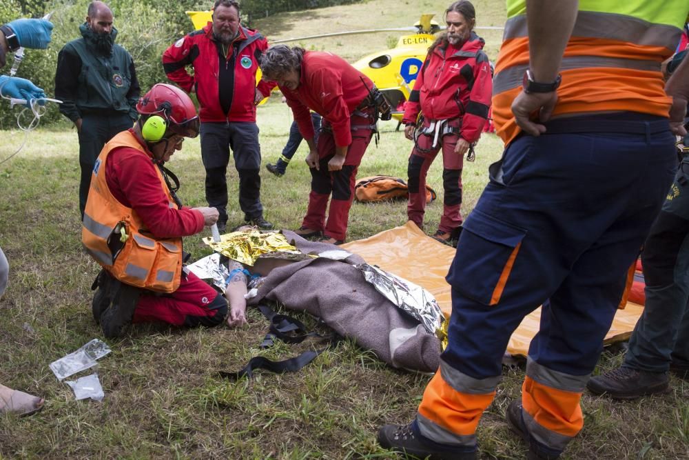 Rescate del montañero desaparecido en Somiedo