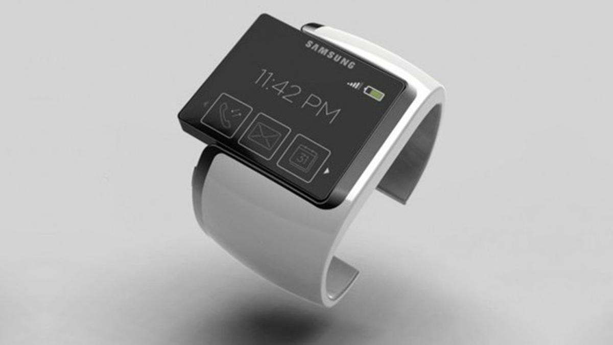 Imagen simulada del reloj Samsung Galaxy Gear.