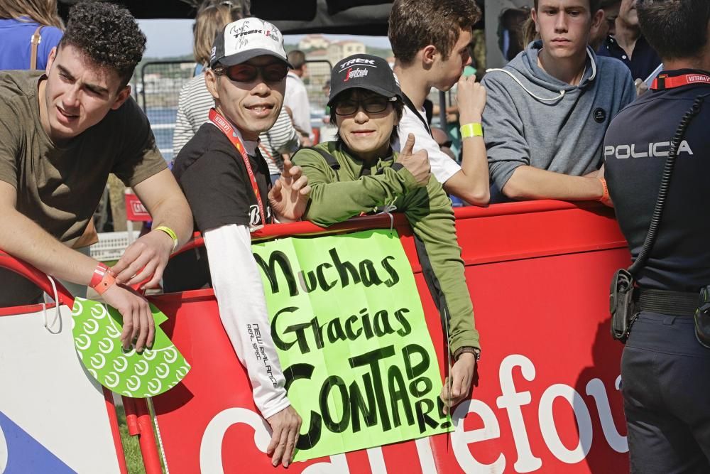 Llegada de la Vuelta a España al Muro de San Lorenzo