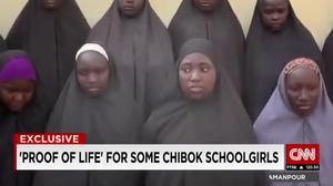 Imatges del vídeo sobre les nenes de Chibok enviat per Boko Haram i obtingut per la CNN.