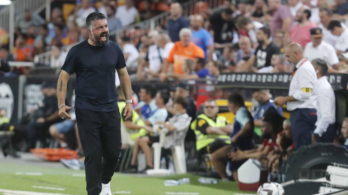 Gattuso, contra el Atlético.