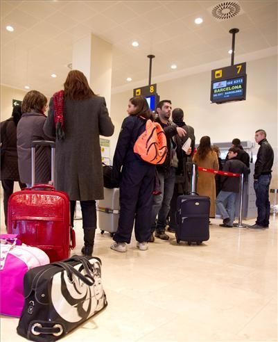Atrapados en el aeropuerto de Badajoz