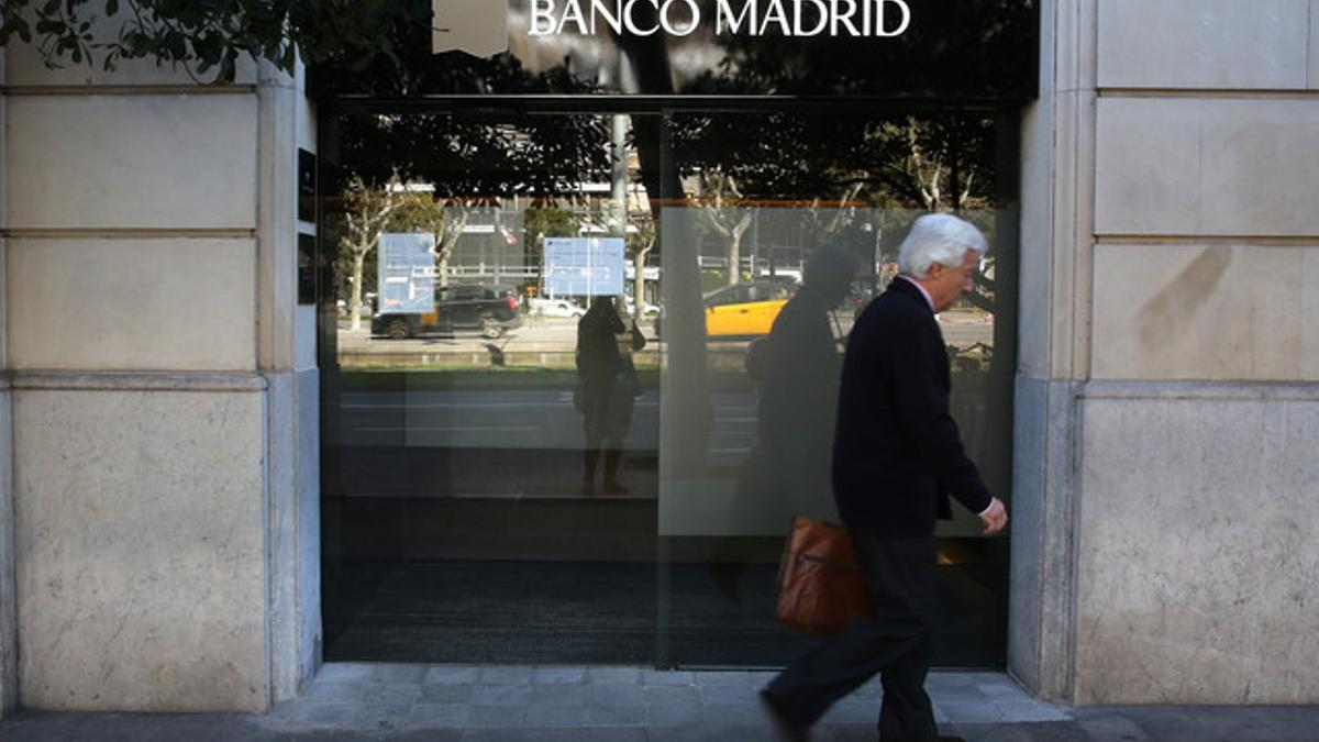 Una oficina de Banco de Madrid en Barcelona.