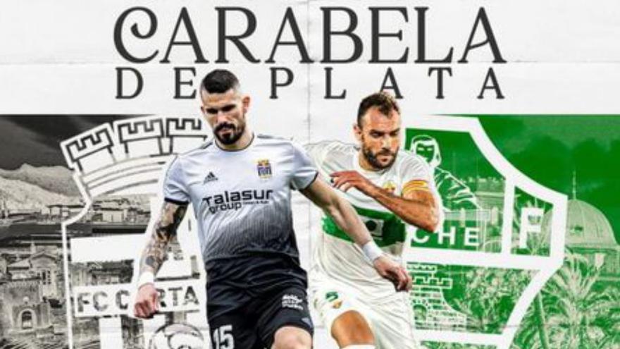 Cartel del partido, con Verdú como protagonista. | FC CARTAGENA