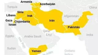 Mapa de Oriente Próximo: Los 10 conflictos abiertos