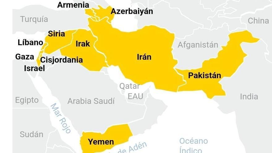 Mapa de Oriente Próximo: Los 10 conflictos abiertos.