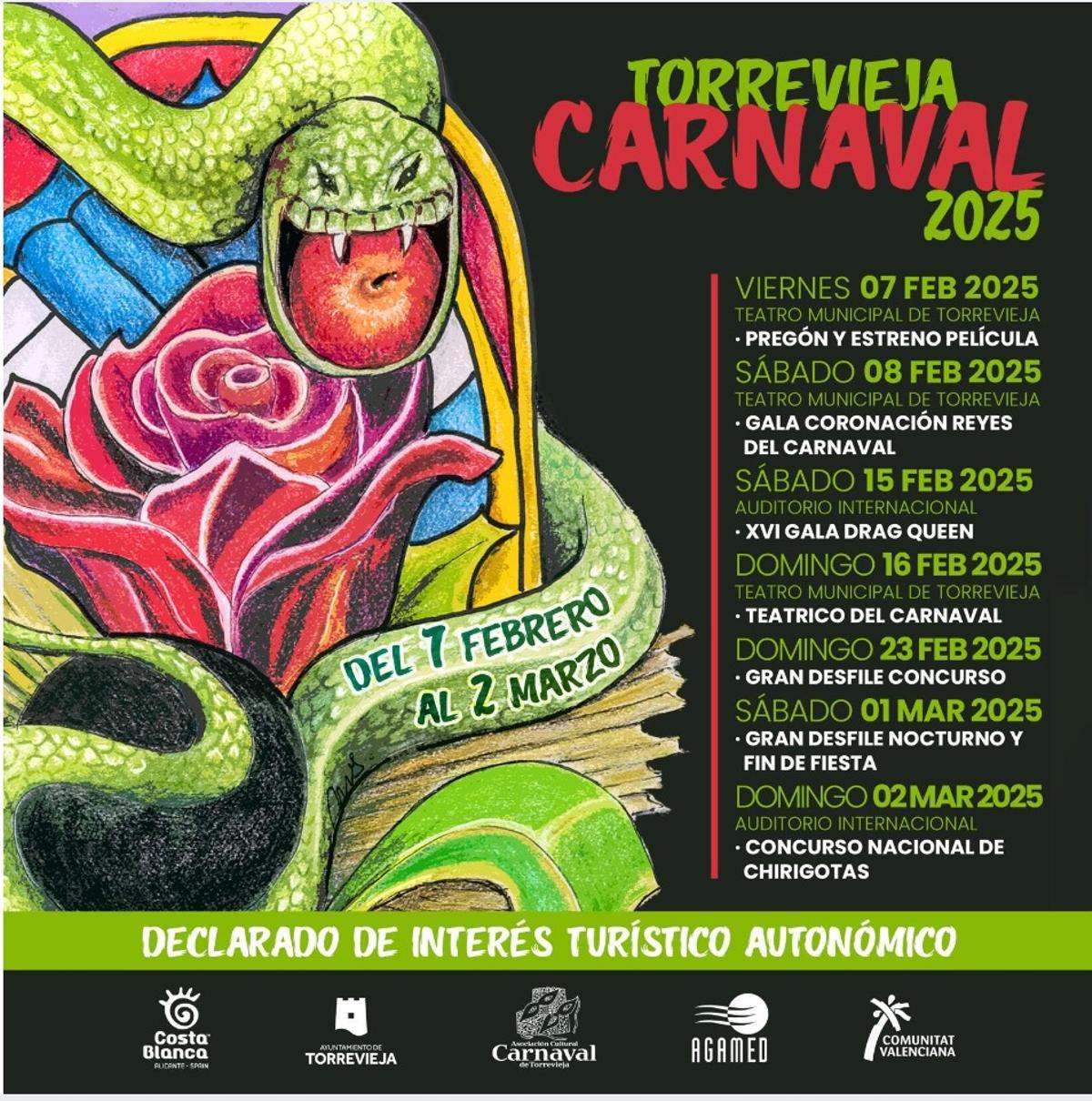 PROGRAMACIÓN CARNAVAL TORREVIEJA 2025 I La Asociación del Carnaval