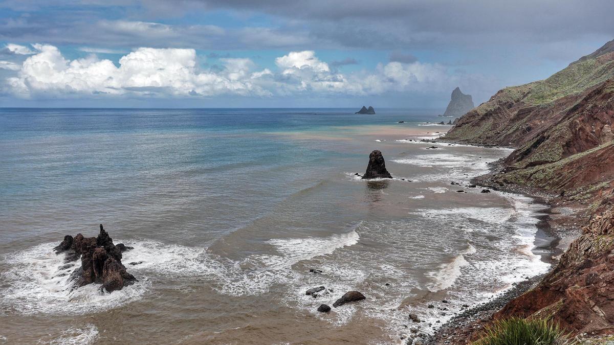 Playa de Benijo tras el paso de la borrasca