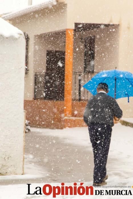 Nieve en las pedanías altas del Noroeste