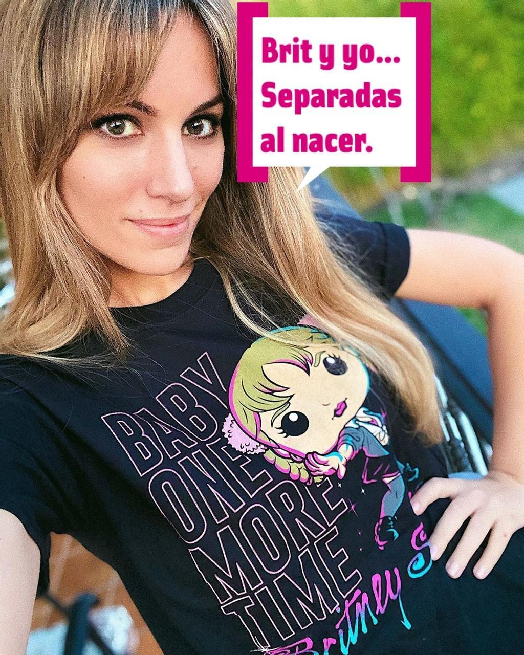 Edurne con camiseta de Birntye Spears