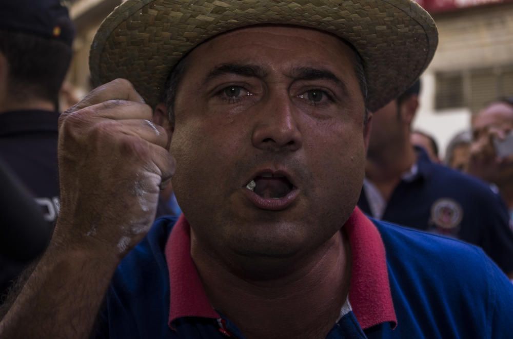 Tensión en la protesta de los agricultores