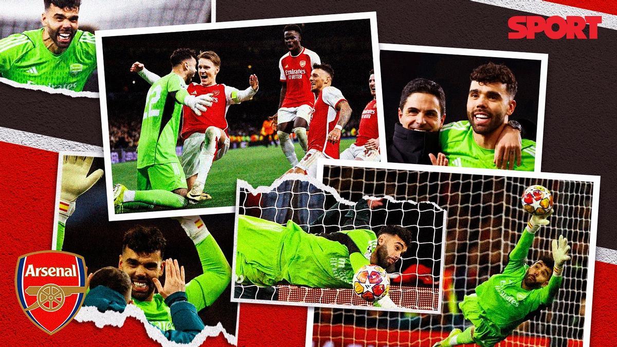 David Raya, héroe del Arsenal en la tanda de penaltis ante el Porto