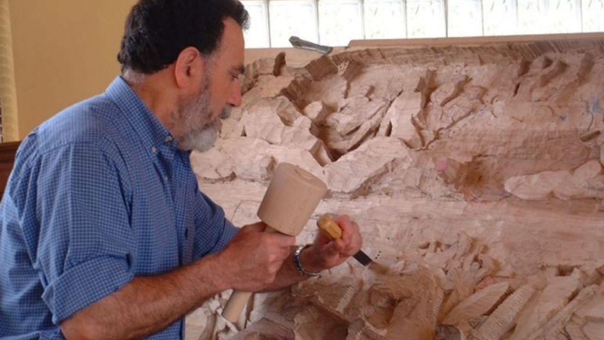 Félix Magdalena, en su talelr