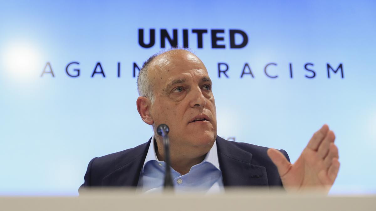 Tebas: "Quiero demostrar a Vinicius que LaLiga lucha contra el racismo"