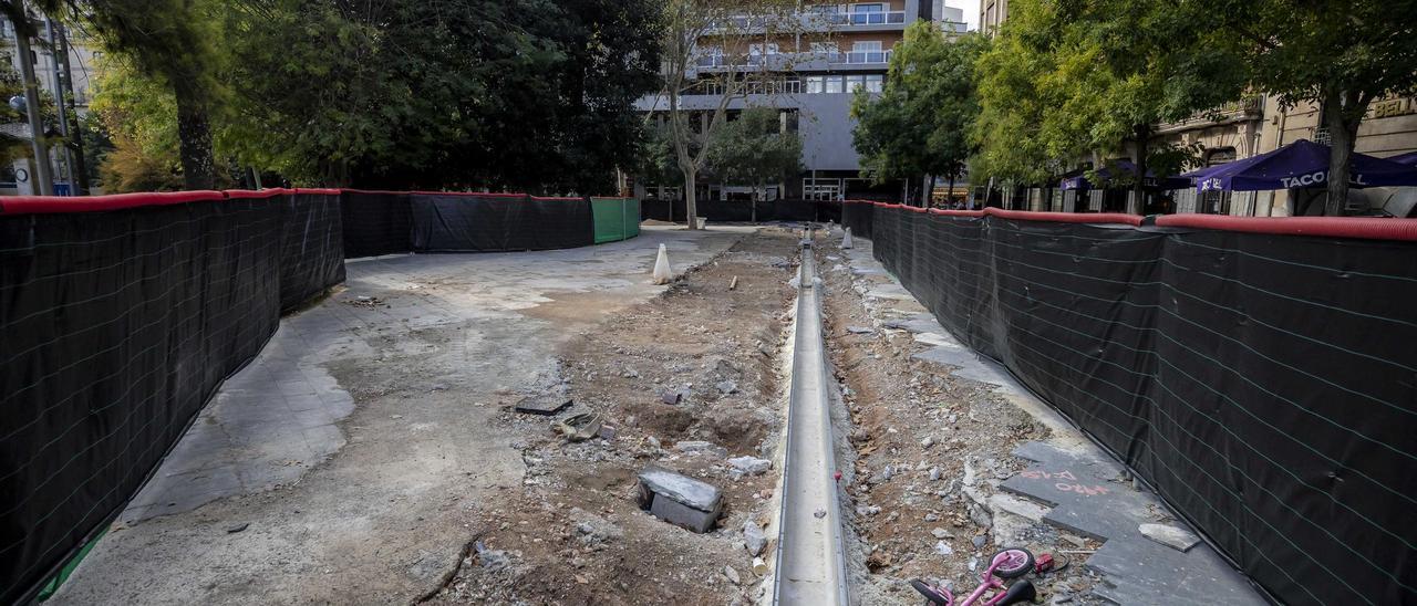 La muralla renacentista continuará bajo tierra cuando terminen las obras de plaza España.